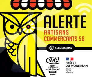 Logo alerte artisans commerçants 56